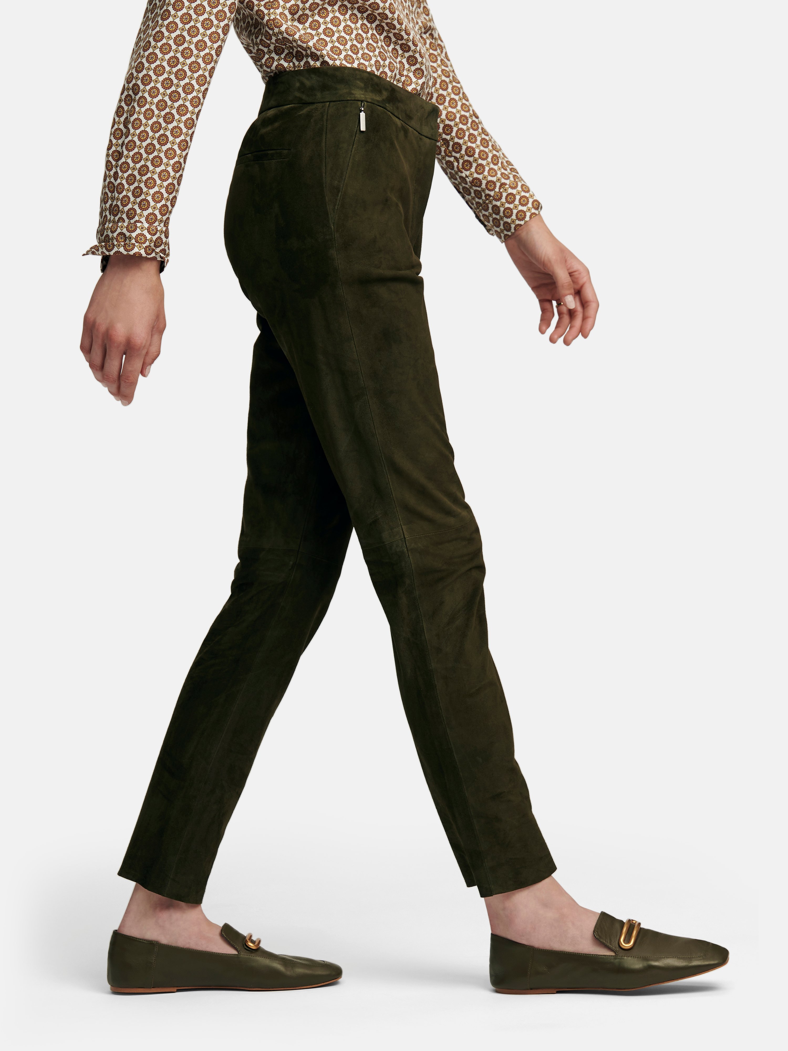 Knöchellange Lederhose