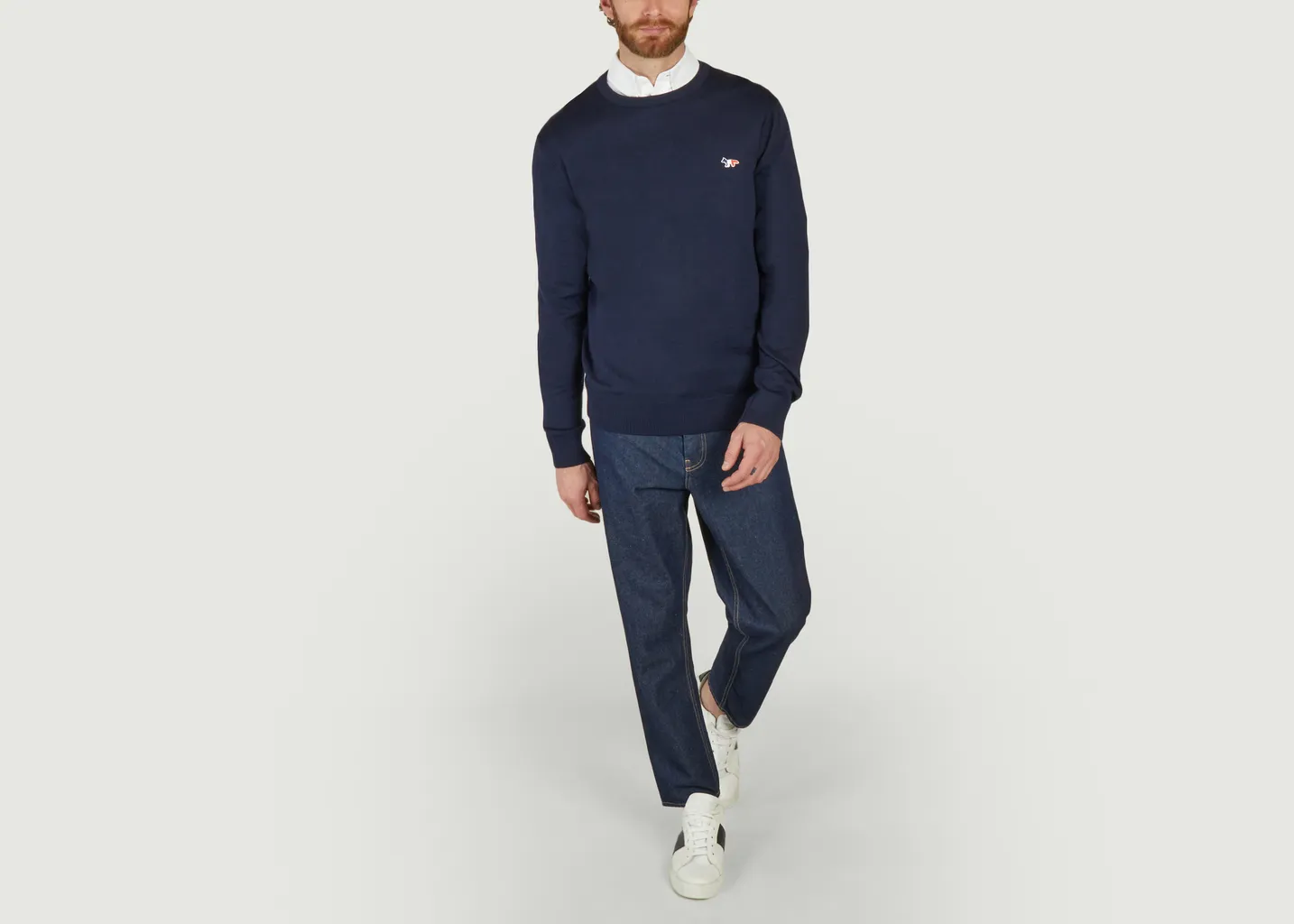 Pull Tricolor Fox Patch Maison Kitsuné
