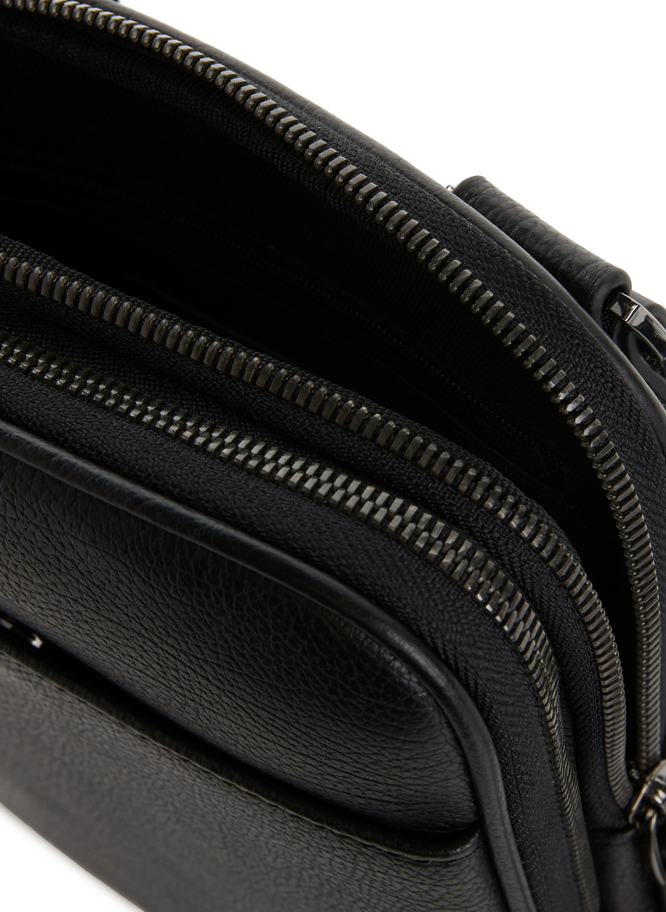 Sac bandoulière en cuir | Noir