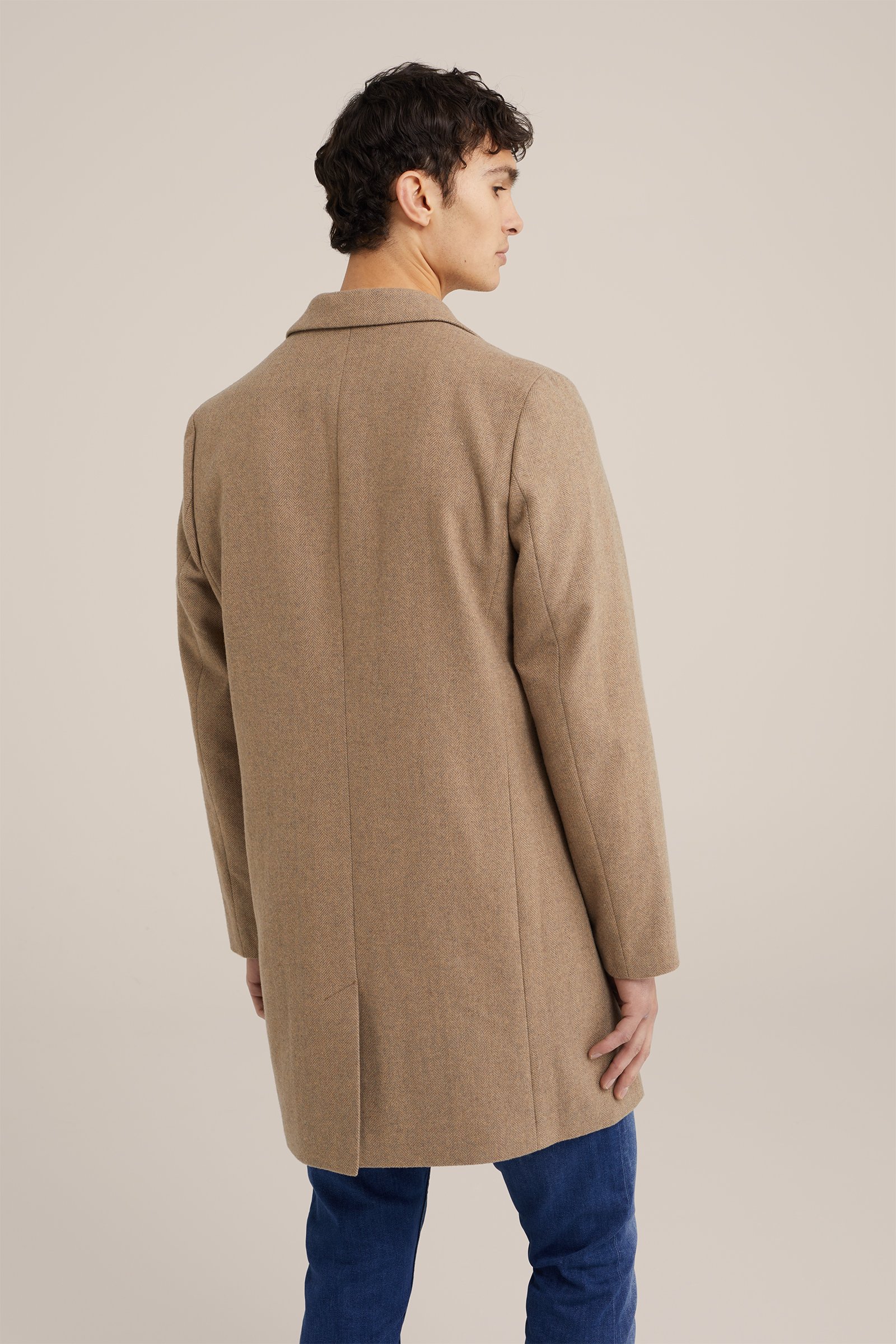 overjas met dessin WE Fashion Beige
