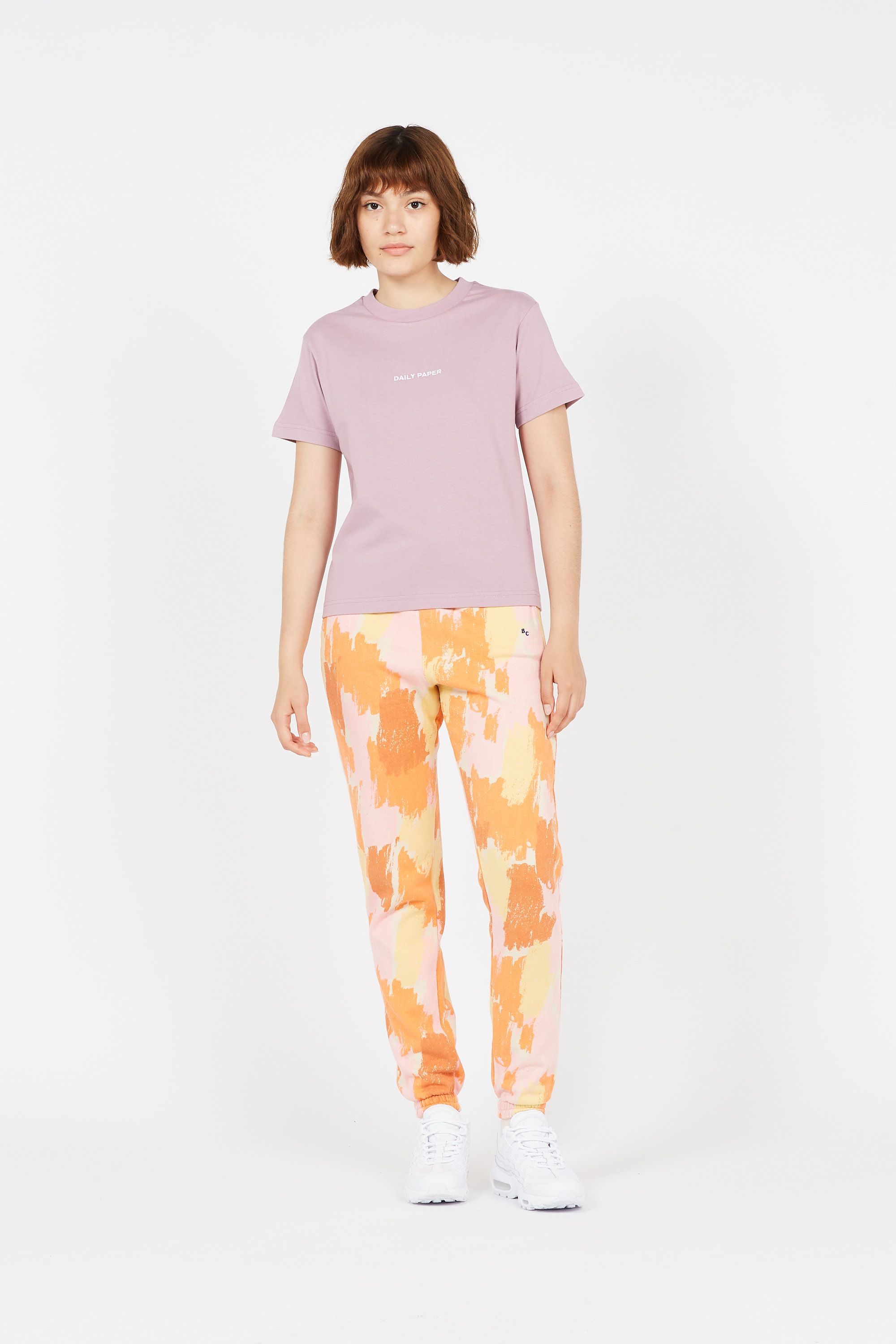 Daily Paper - 100 coton- Col rond- Coupe droite- Manches courtes- Logo brodé Rose
