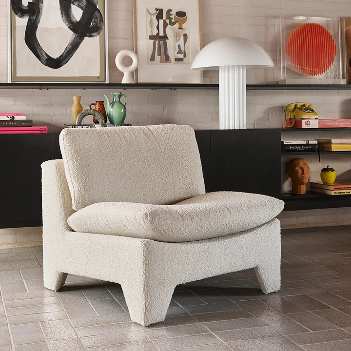 HKliving - Retro Boucle Sessel, cream