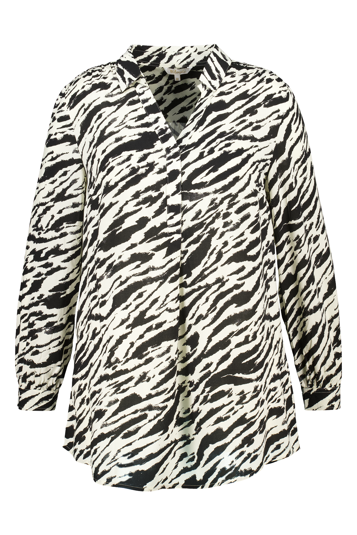 Blouse met print Multi zwart-wit