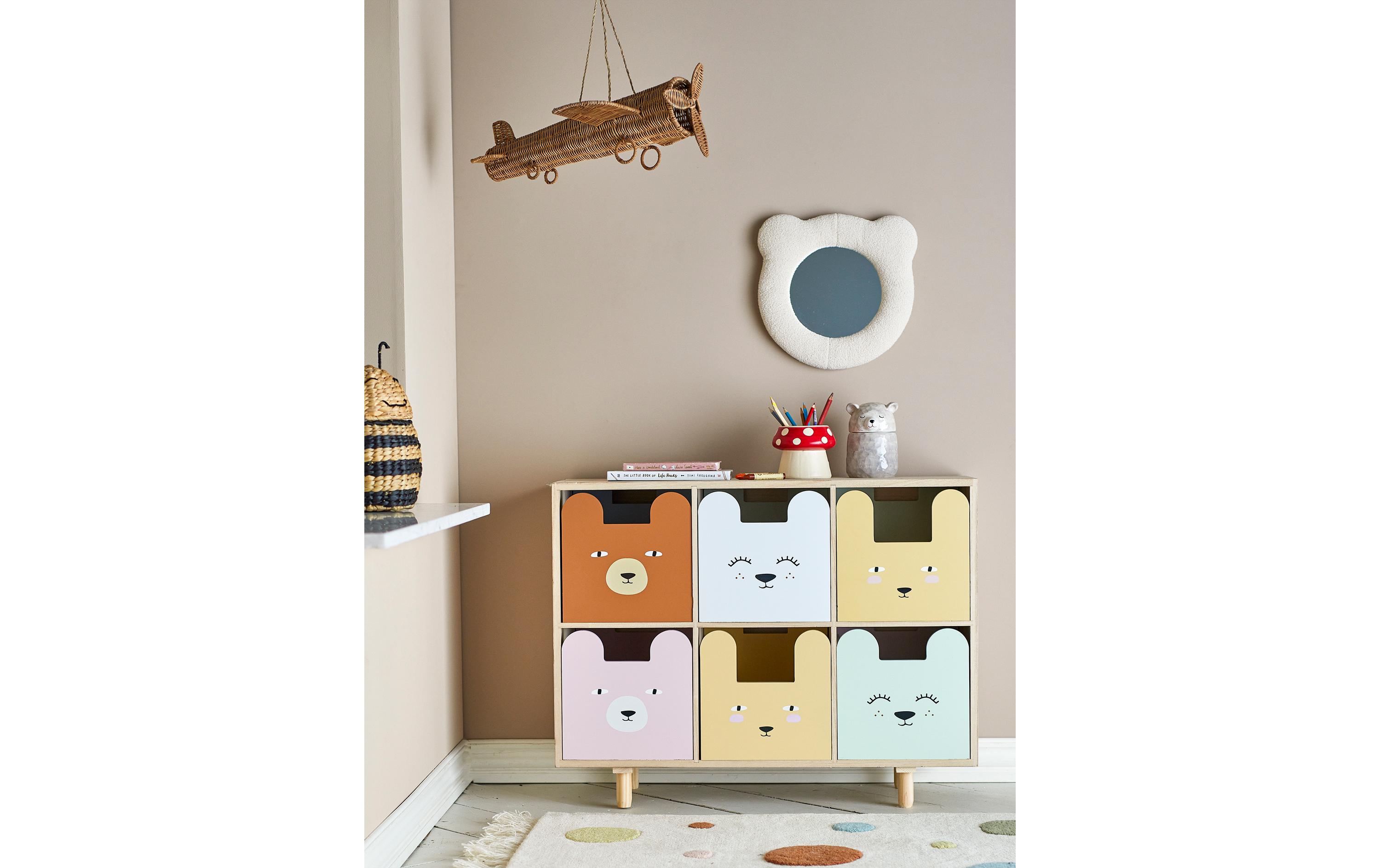 Bücherregal Call mit Schubladen Natur, Paulownia<br>Kinderregal für Bücher und Spielzeug