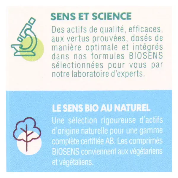 Biosens Vitamine C et Magnésium Bio 24 comprimés