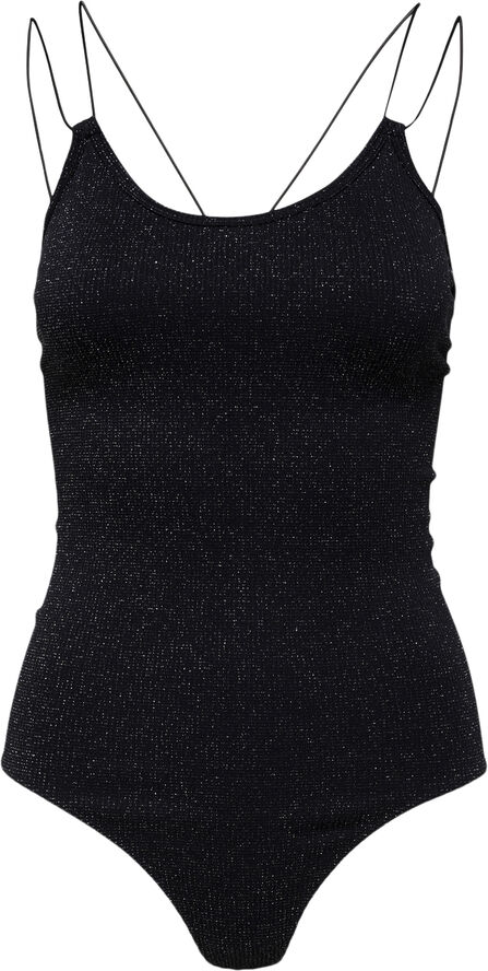 Selected Femme SLFKIMMI SL GLITTER BODY B Sort