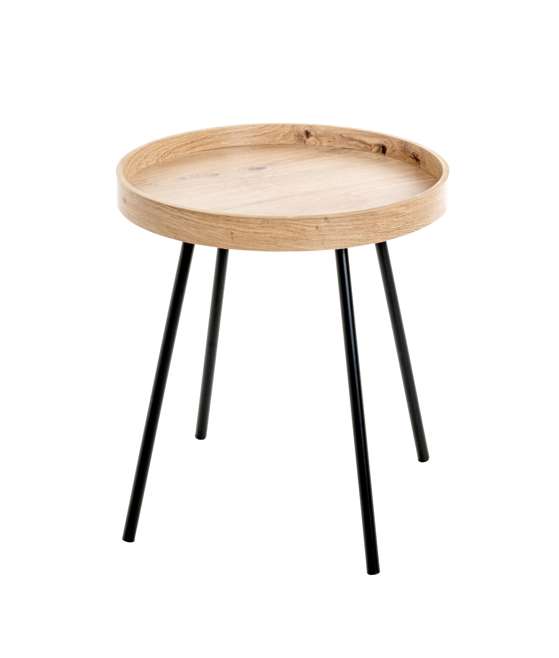 Beistelltisch 40 x 40 cm braun/schwarz