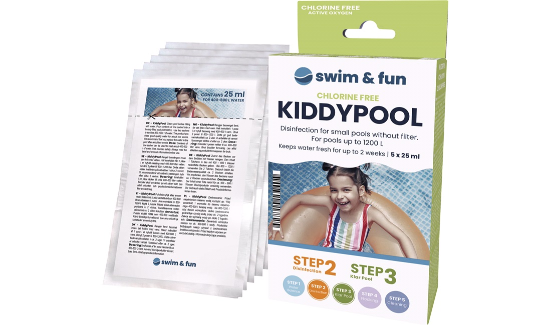 Kiddy Pool desinfektion uden klor op til 600 l.