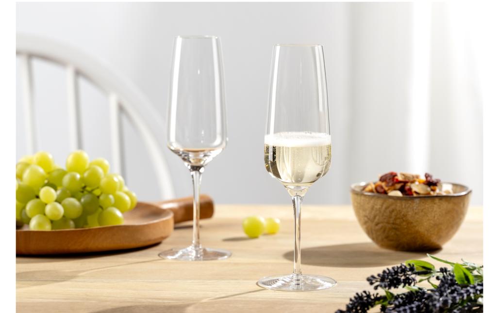 Sektglas Cesti 240 ml, 6 Stück, Grau/TransparentKelchglas-Set