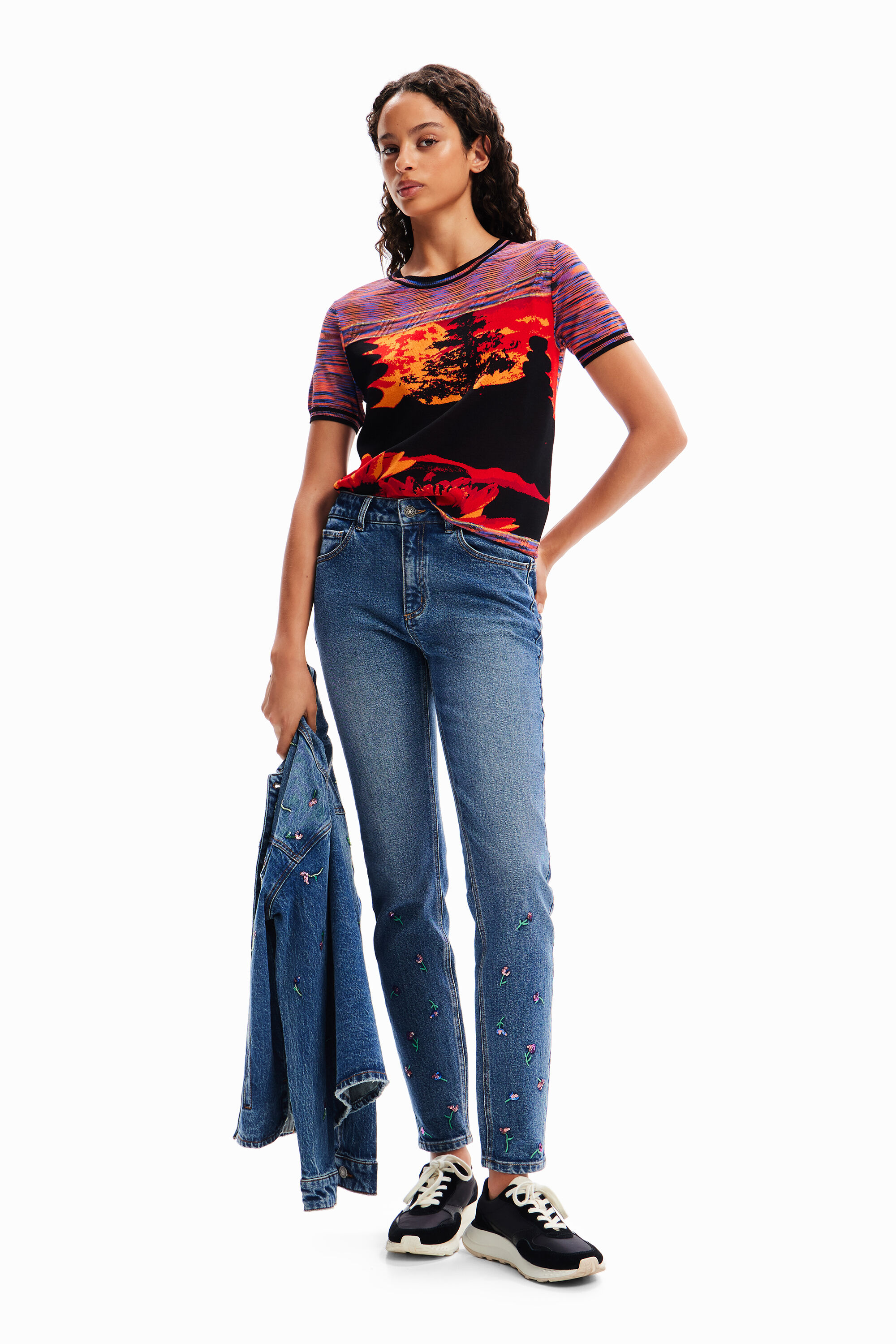 T-shirt maille paysage