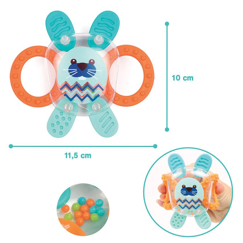 Hochet lapin - Ecru