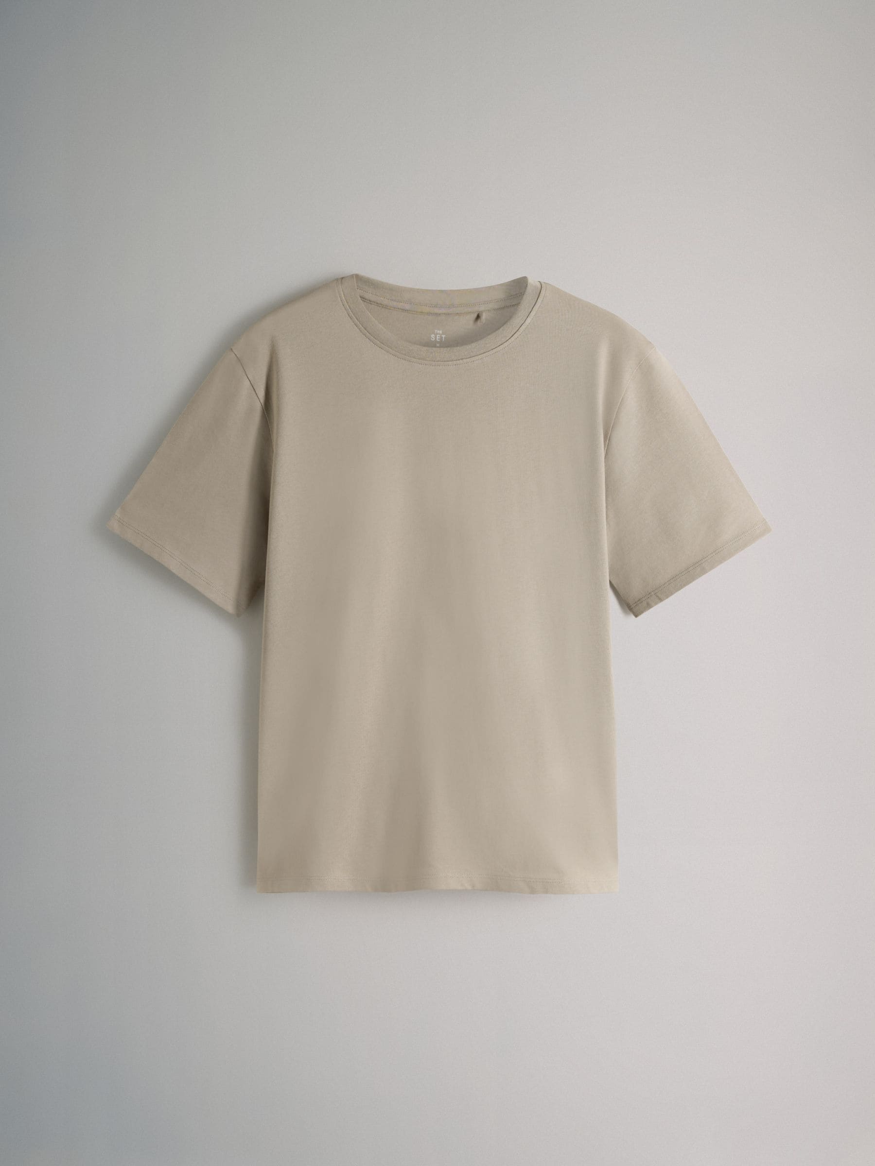 Zwart/Naturel/Poederroze/Crème/Streep - The Set verpakking van 5 ruimvallende T-shirts