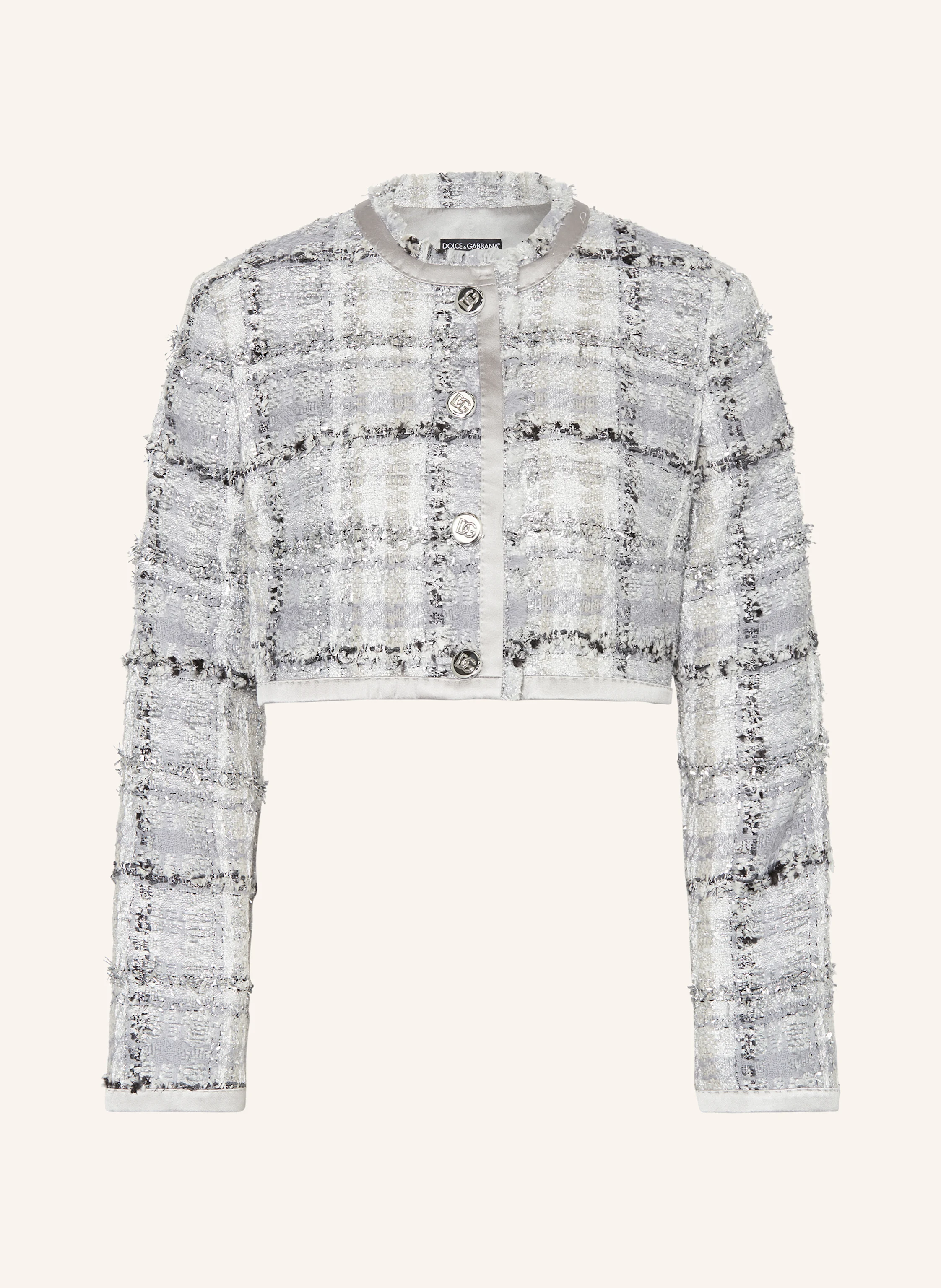 DOLCE & GABBANA Cropped-Jacke RACHEL aus Tweed mit Glitzergarn
