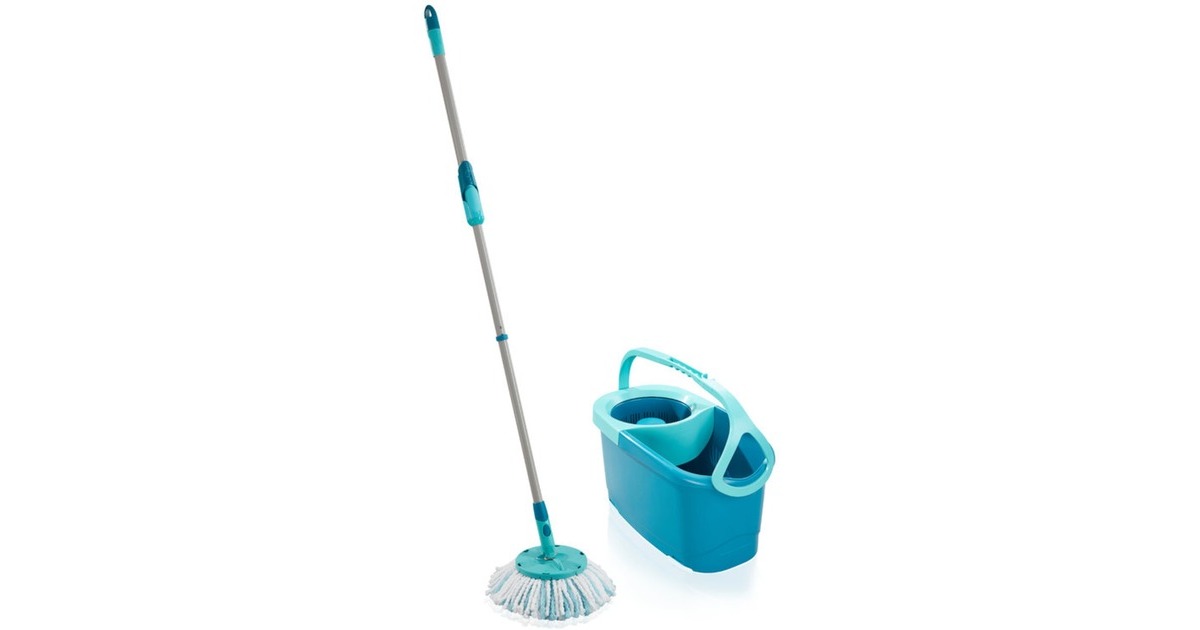 LEIFHEITDweilsysteem Set CLEAN TWIST Disc Mop Ergo Mobile vloerwisser  (Blauw/wit)