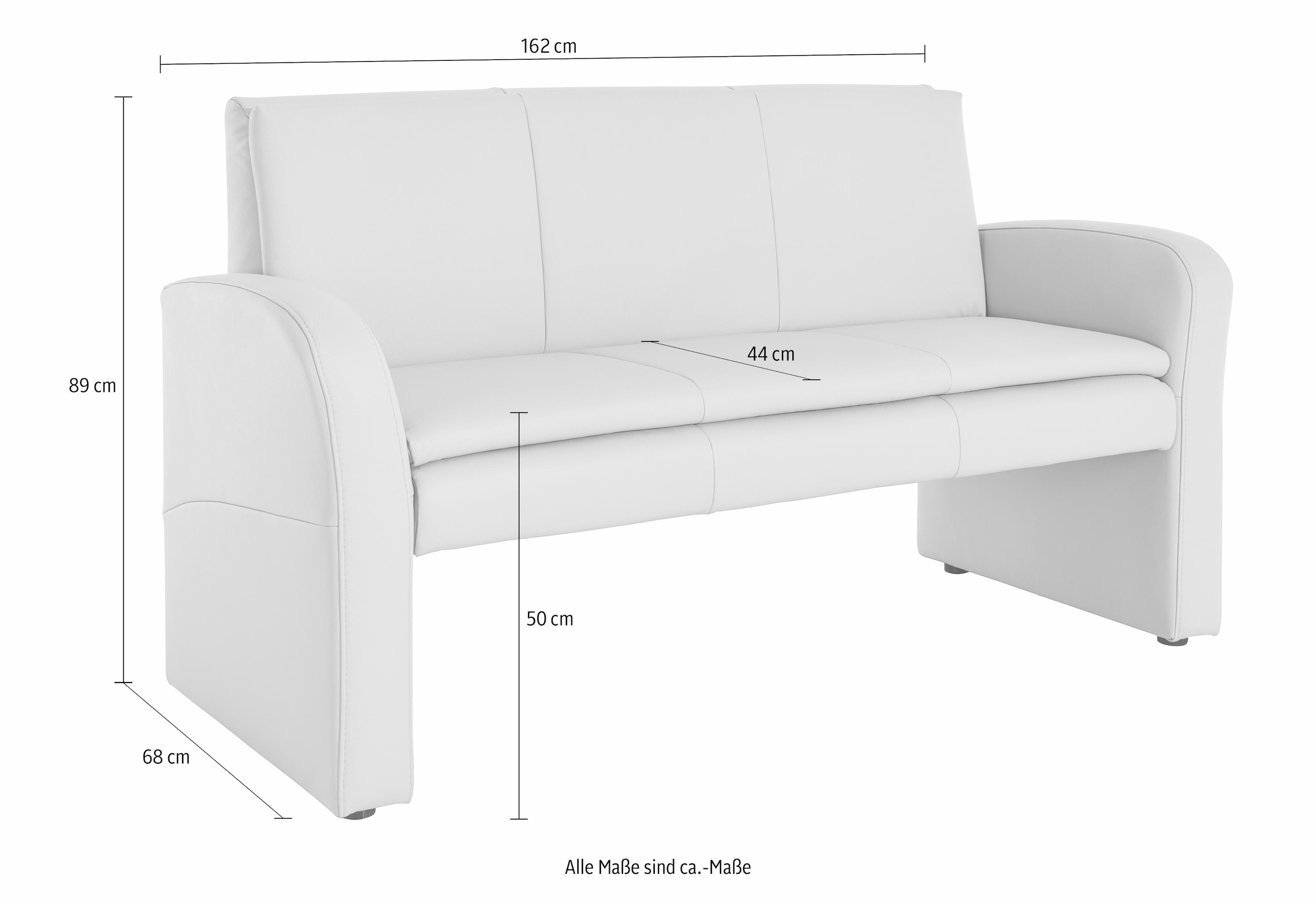 exxpo - sofa fashion Polsterbank »Cortado, elegant und zeitlos, bequem« hohe Bodenfreiheit, schöne Detailverarbeitung, wahlweise Lederbezug