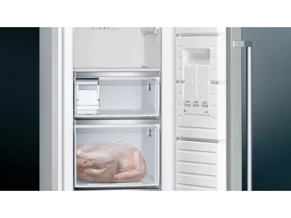 Siemens iQ500 GS36NAIDP - Fryser - stående - bredde: 60 cm - dybde: 65 cm - højde: 186 cm - 242 liter - Klasse D - rustfrit stål