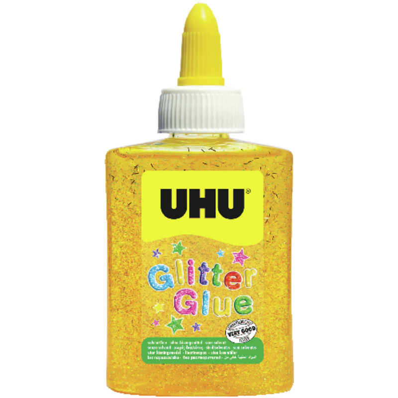 UHU Glitter Glue, 90 g, gelb