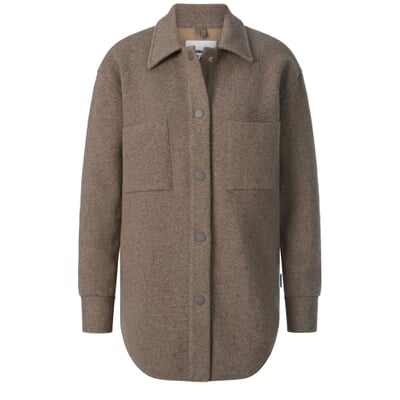 Damen-Hemdjacke, Braunmelange