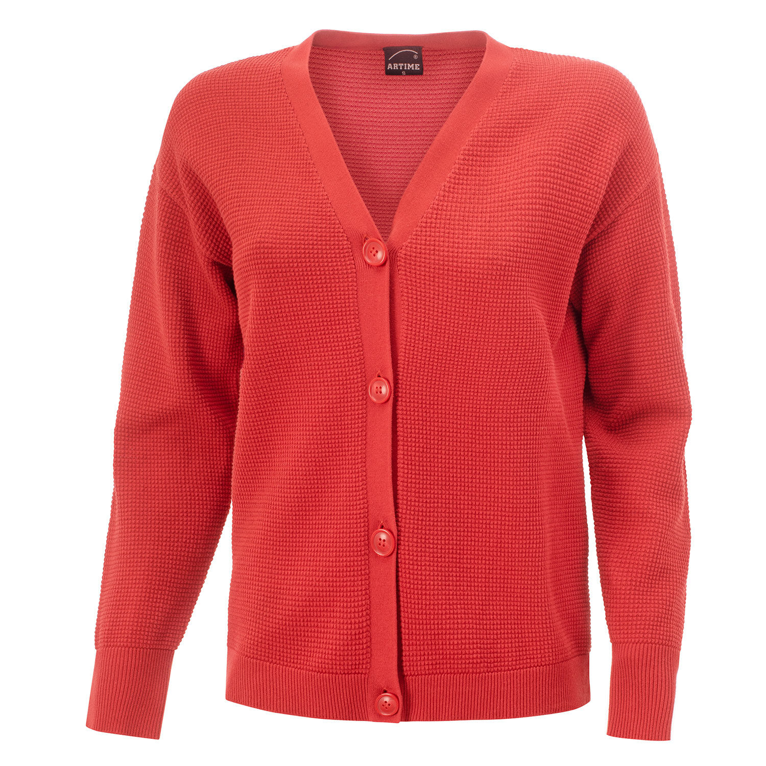 Geknöpfte Strickjacke mit geradem Schnitt