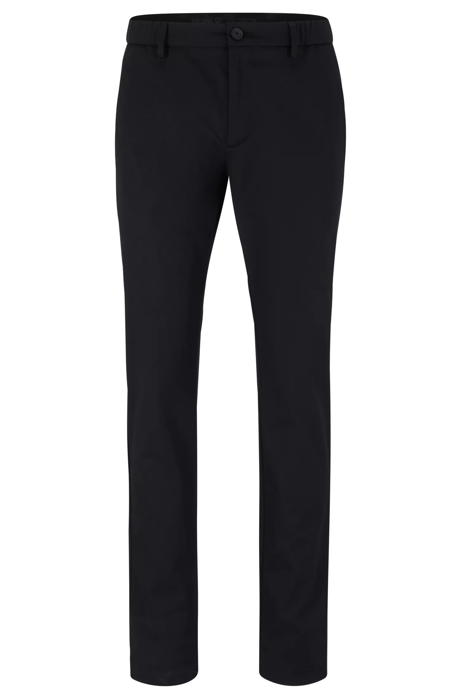 Calça chino BOSS verde-limão em mistura de algodão.