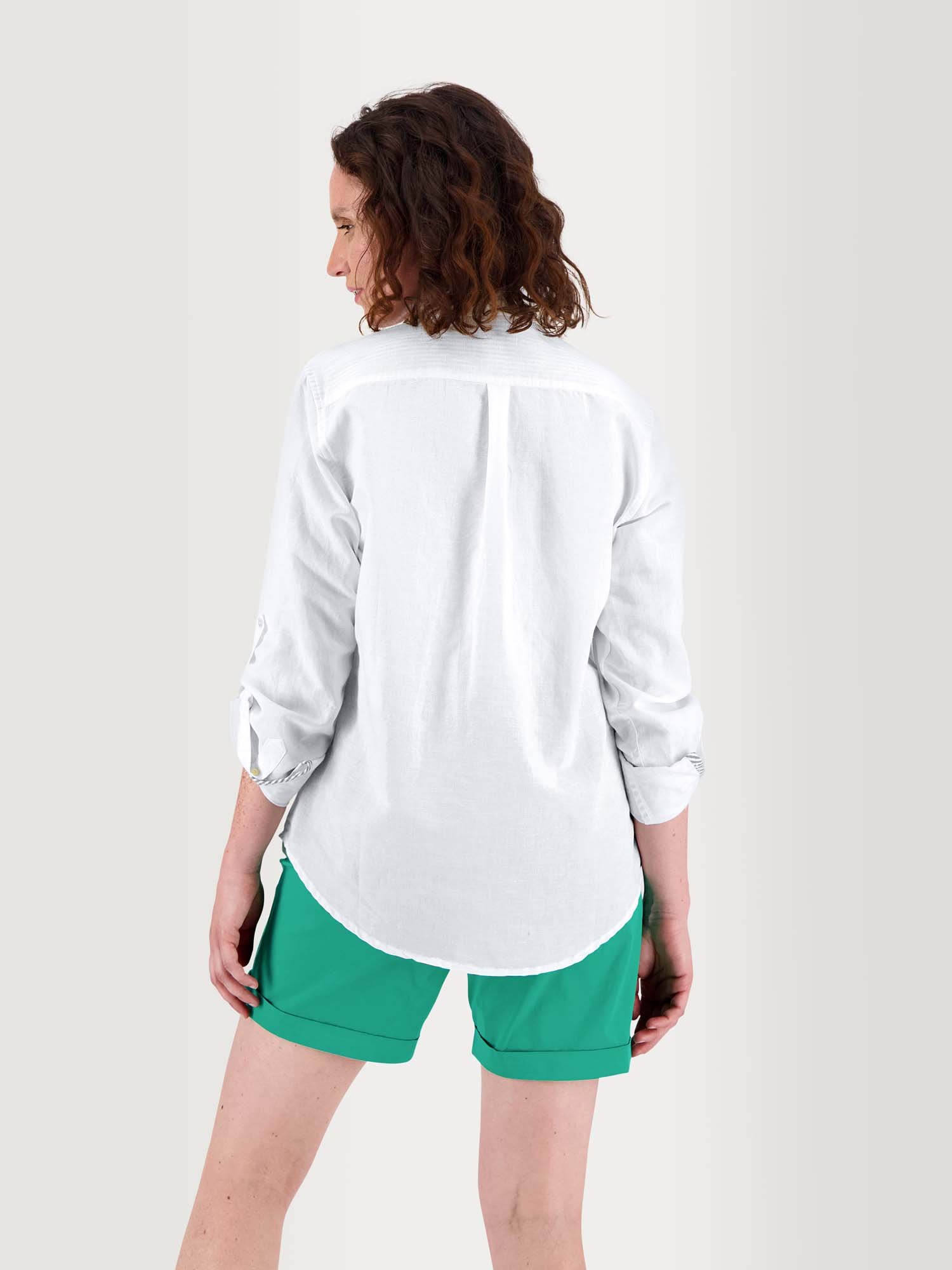 Chemise Femme Coton Lin Blanc