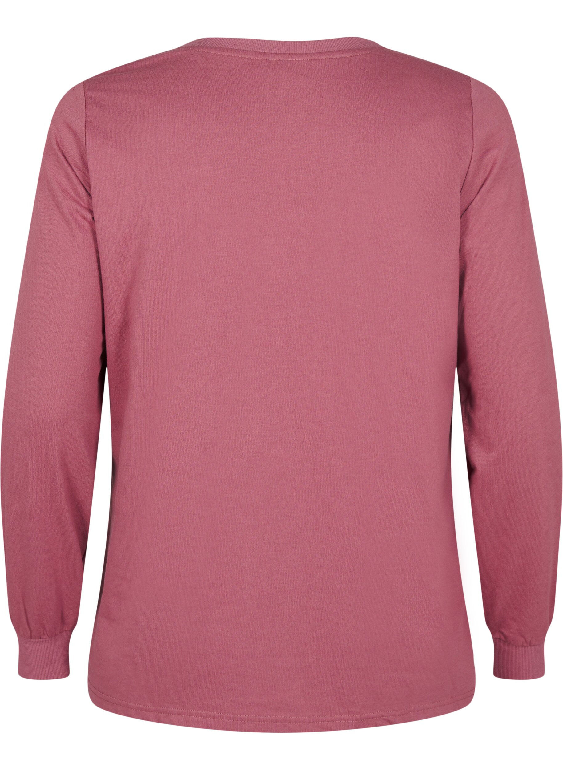 Sweatshirt med blondedetalje