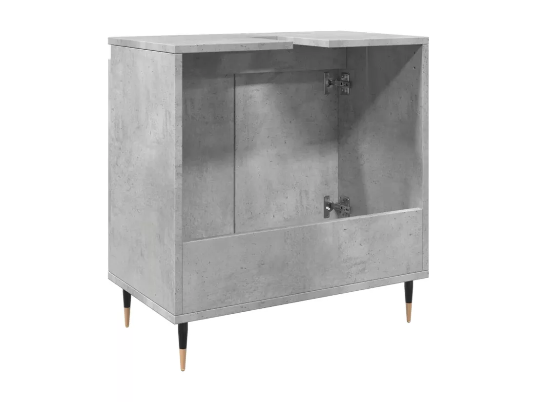 Armoire de bain gris béton 58x33x60 cm bois d'ingénierie