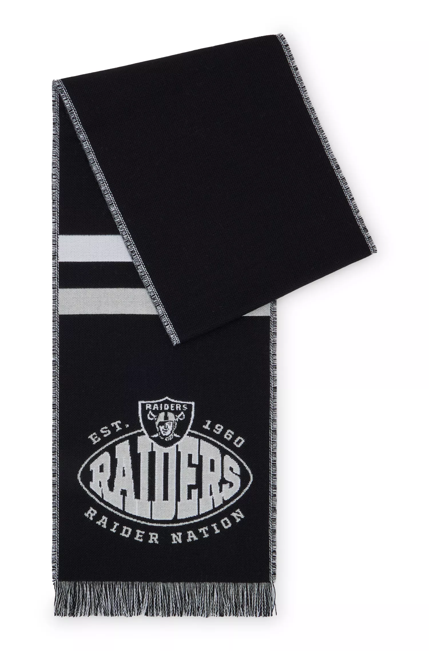 Cachecol BOSS Orange com o logotipo da BOSS x NFL e a marca da equipe.
