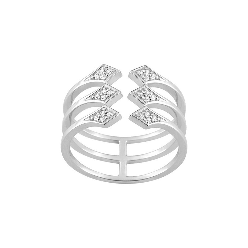 Bague femme - Oxyde de zirconium - Argent 925