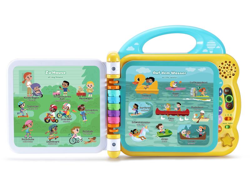 Vtech Beschäftigungsspielzeug Mein 100-Wörter-Buch: Fahrzeu Lernspass-Buch auf 12 bilingualen Seiten