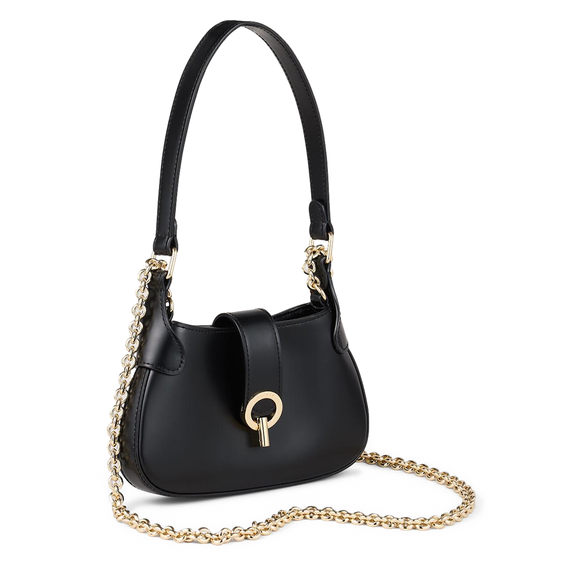Sac porté épaule en cuir | Noir