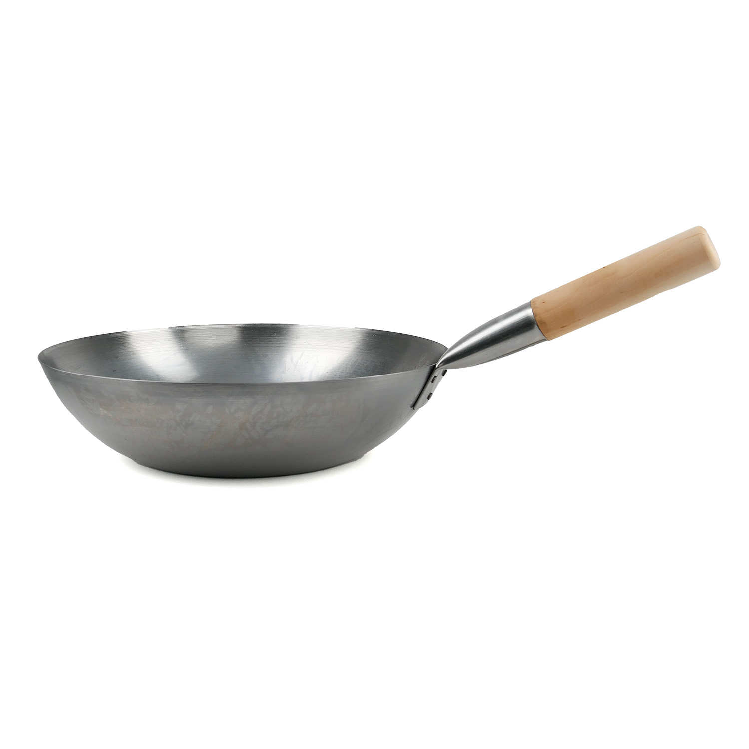 Wok en acier à fond plat 33cm