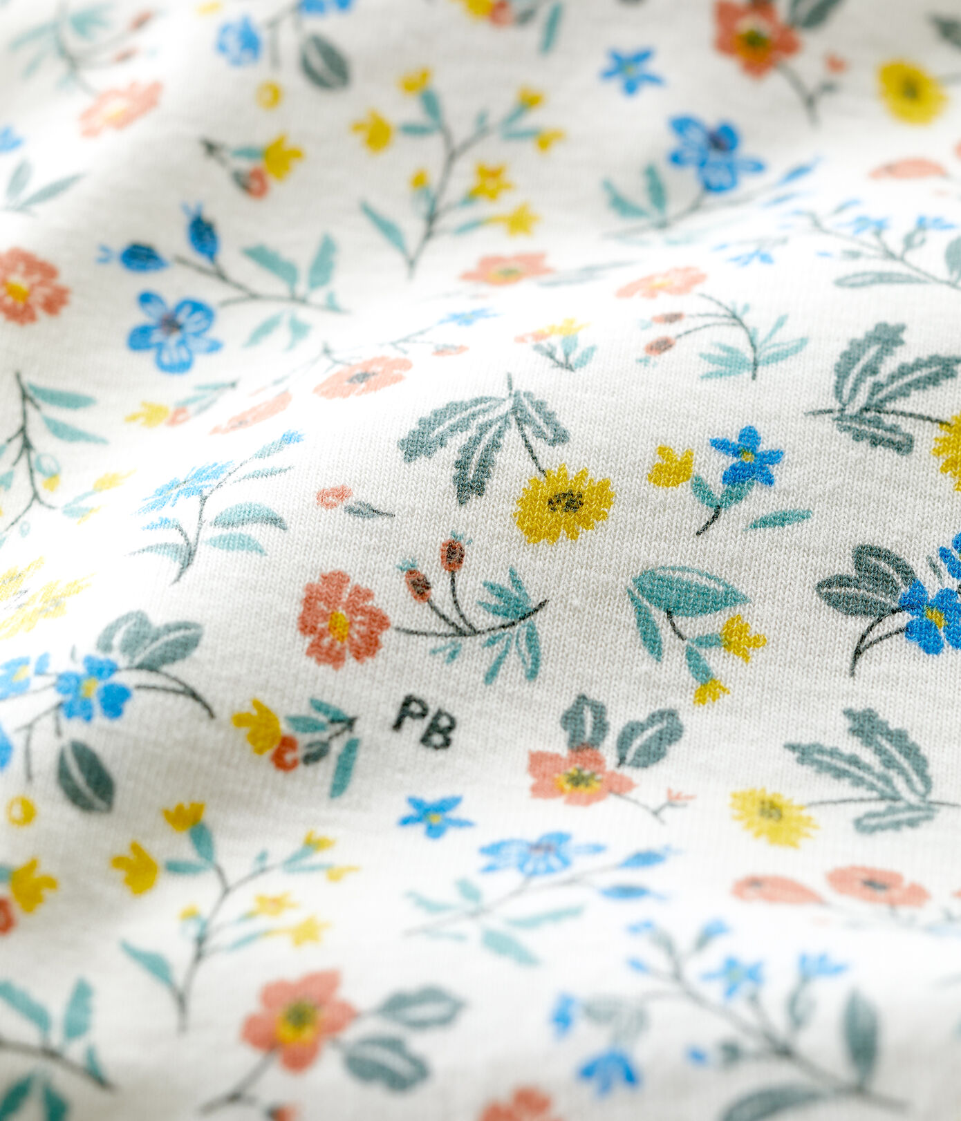 Body à collerette imprimé fleuri en coton bébé