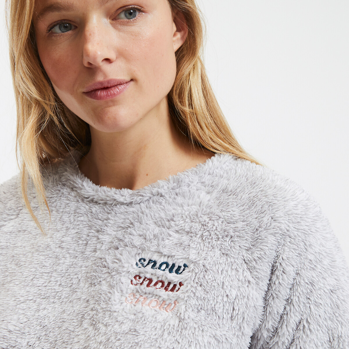 SO'HOME<br>Pijama com camisa de lã e calça de algodão