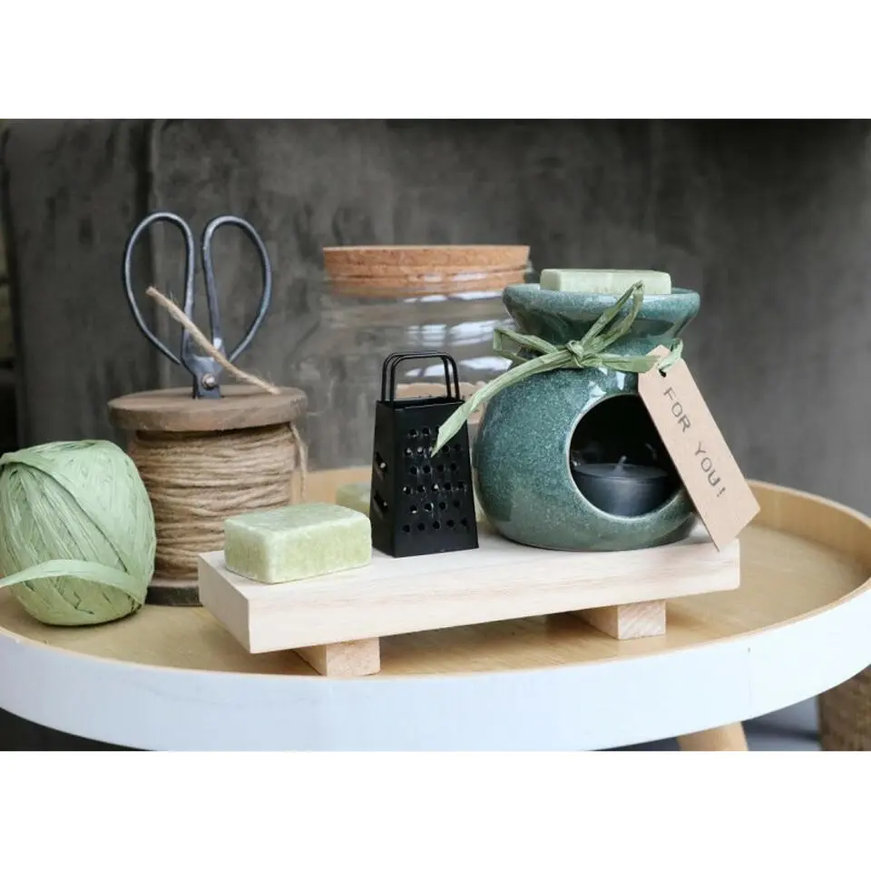 Ideas4seasons Amberblokjes/geurblokjes - eucalyptus geur - 3x stuks