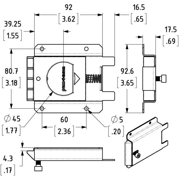 Penn Elcom L2471 Slam lid sluiting of klepsluiting