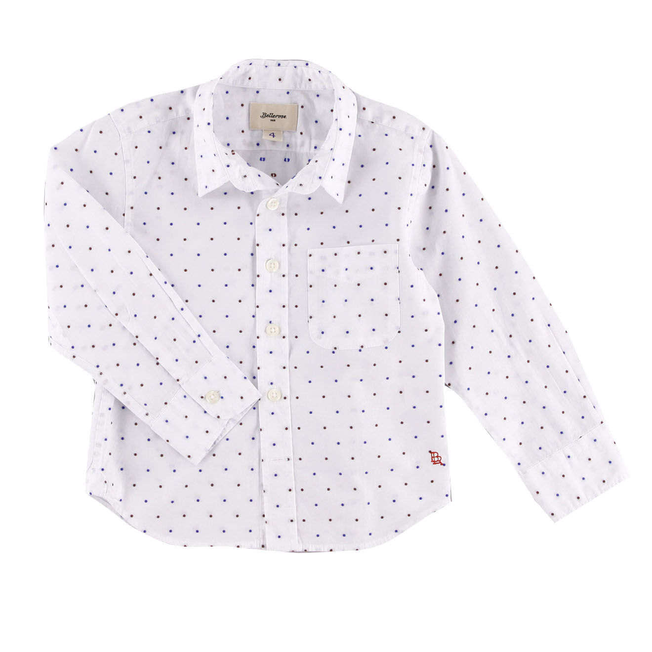 Bellerose Chemise Ganix à pois blanche