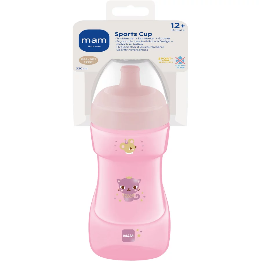 MAM Trinkbecher Sports Cup, 330 ml, Katze