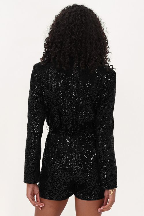Zwarte playsuit met pailletten