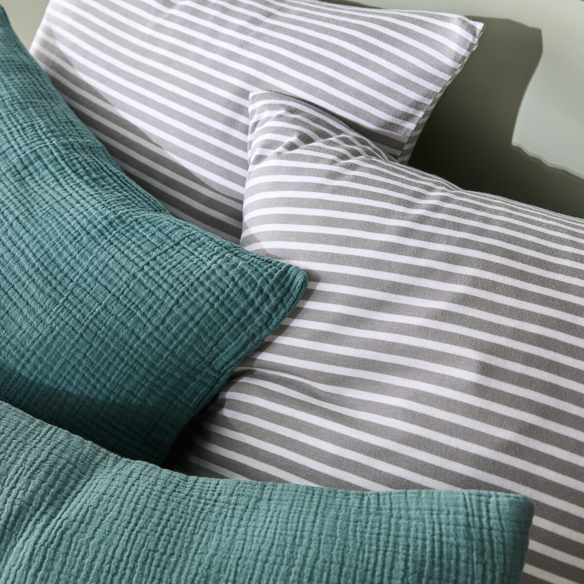 LA REDOUTE INTERIEURS<br>Fronha em jersey algodão/modal, Dolsi Gris