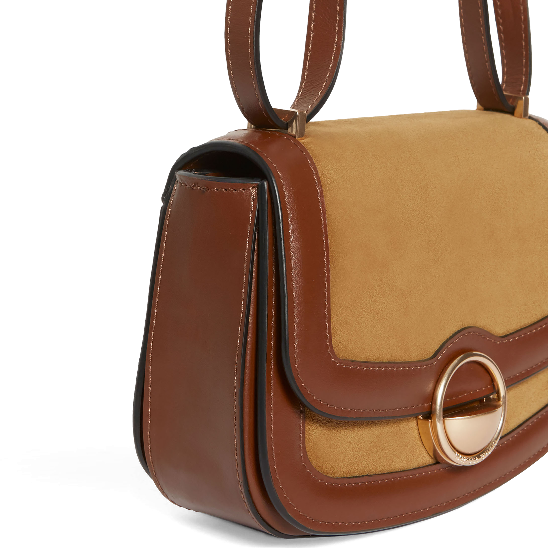 Petit sac bandoulière en cuir | Marron