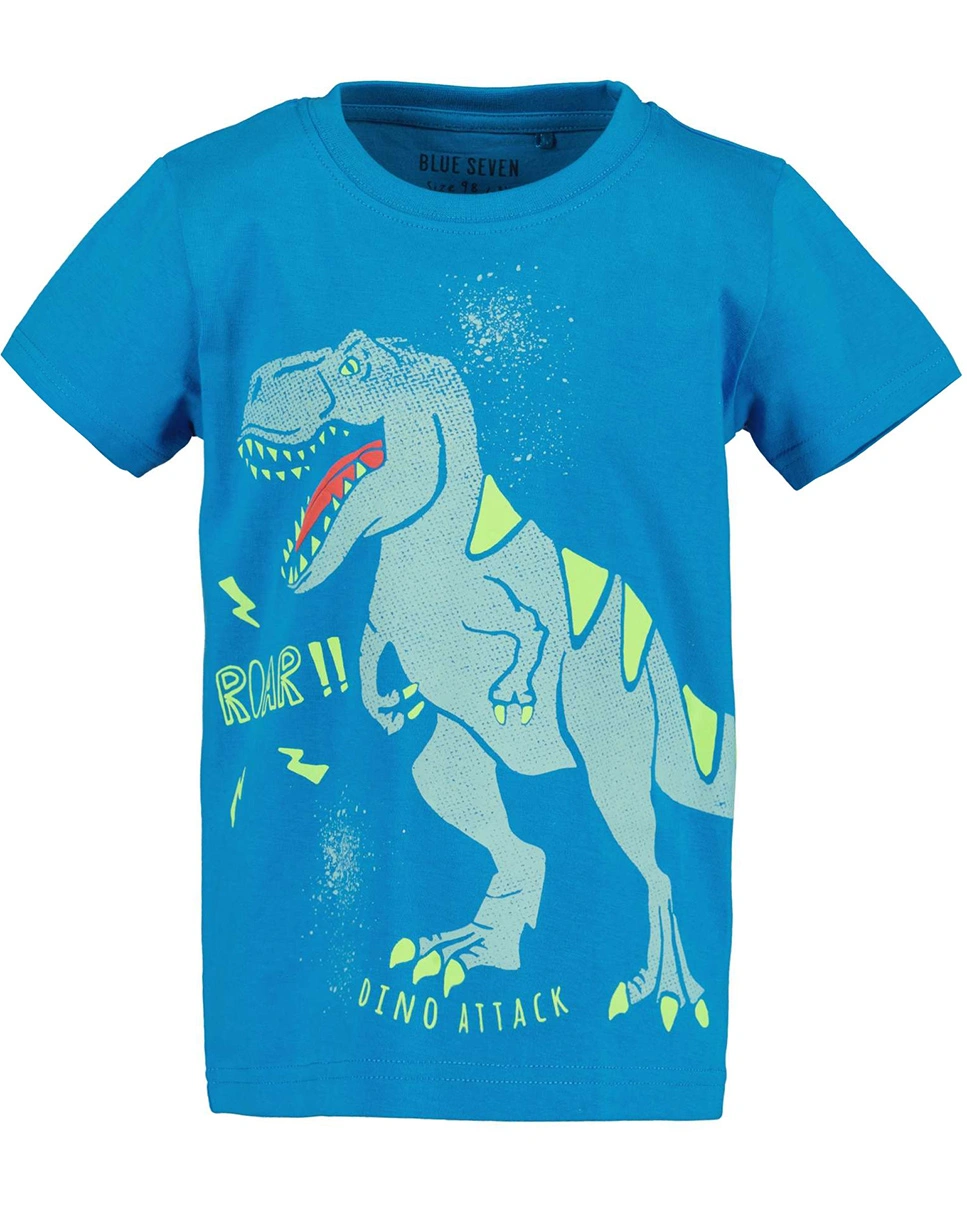 T-Shirt ROAR! GLOW IN THE DARK in cyan