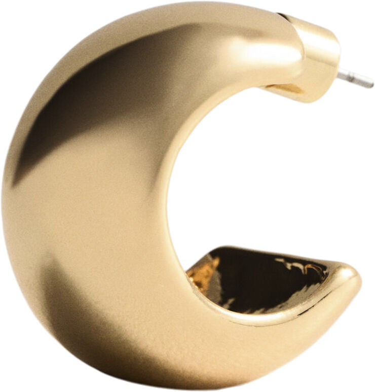 MANGO Volume hoop earrings Gold