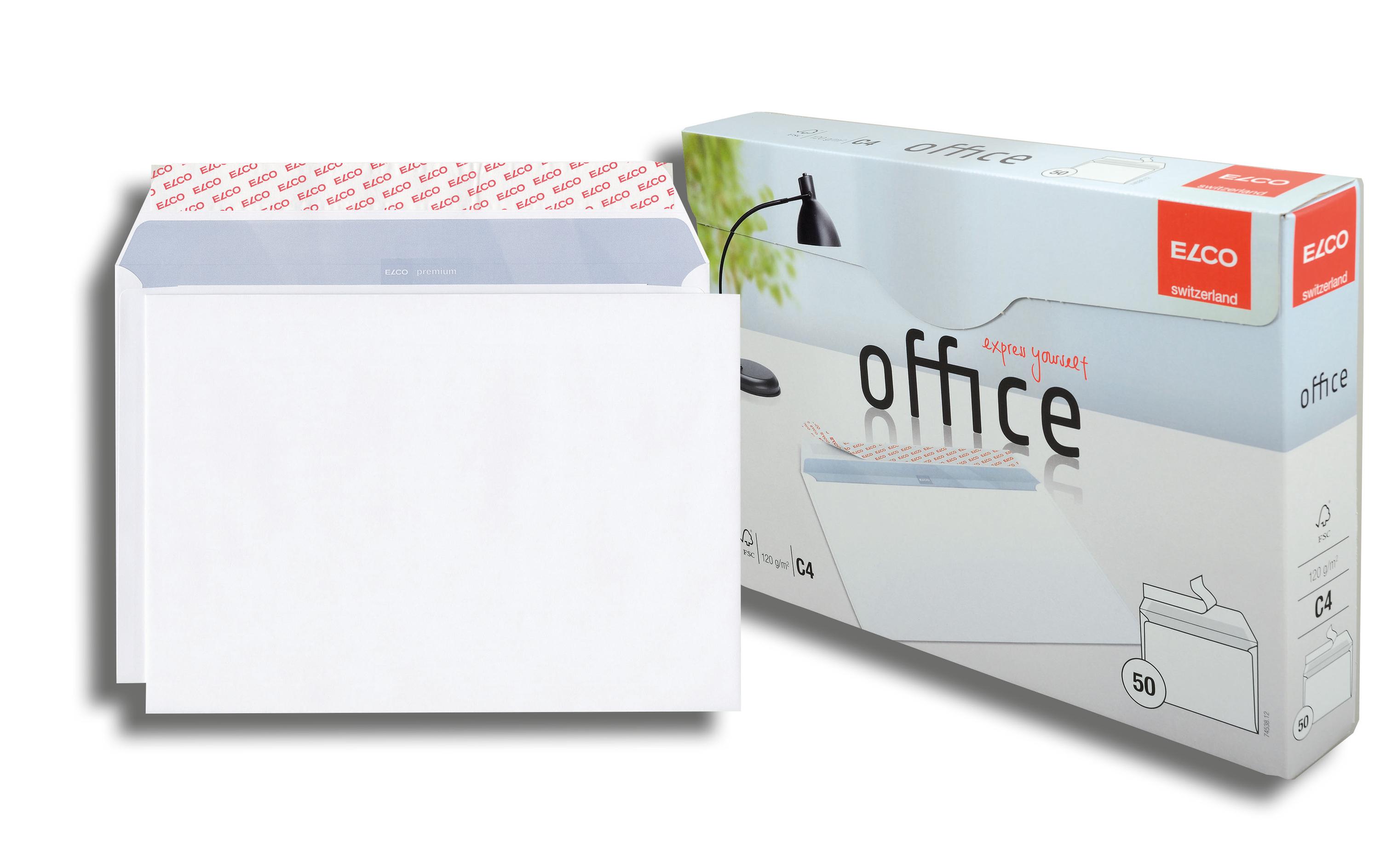 Couvert Office Box C4 ohne Fenster, 50 StückBriefumschlag C4 in einer praktischer Box