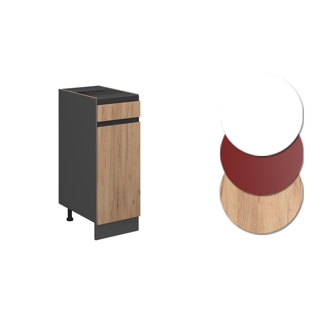 Vicco Schubunterschrank Küchenschrank Küchenmöbel R-Line J-Shape Anthrazit Eiche 30 cm modern