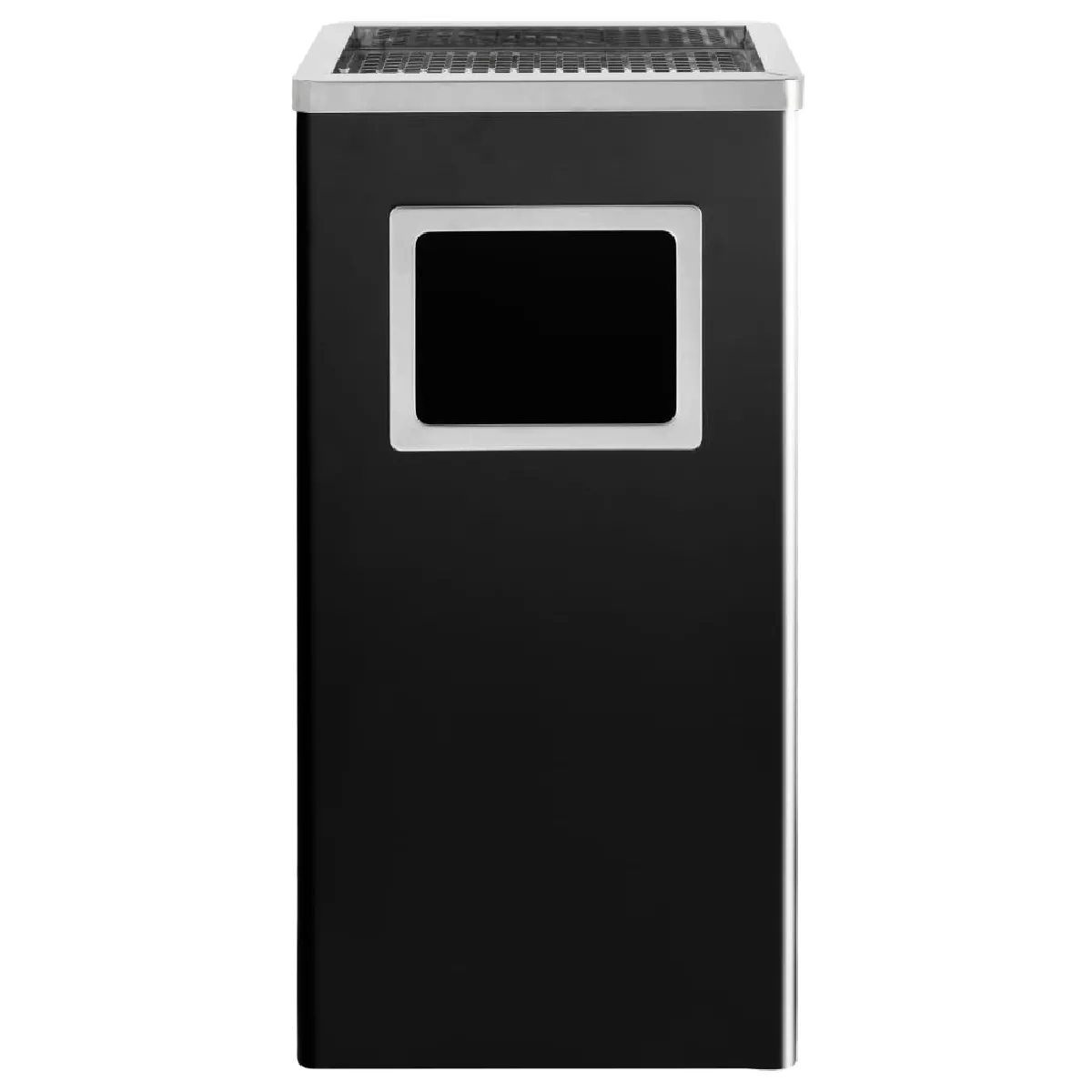 vidaXL Poubelle à cendrier d'hôtel - 45 L - Noir