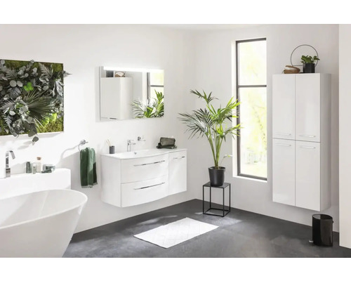 Wastafelmeubel FACKELMANN Verona BxHxD 79,4 x 57,5 x 45,5 cm Frontkleur wit hoogglans 73103