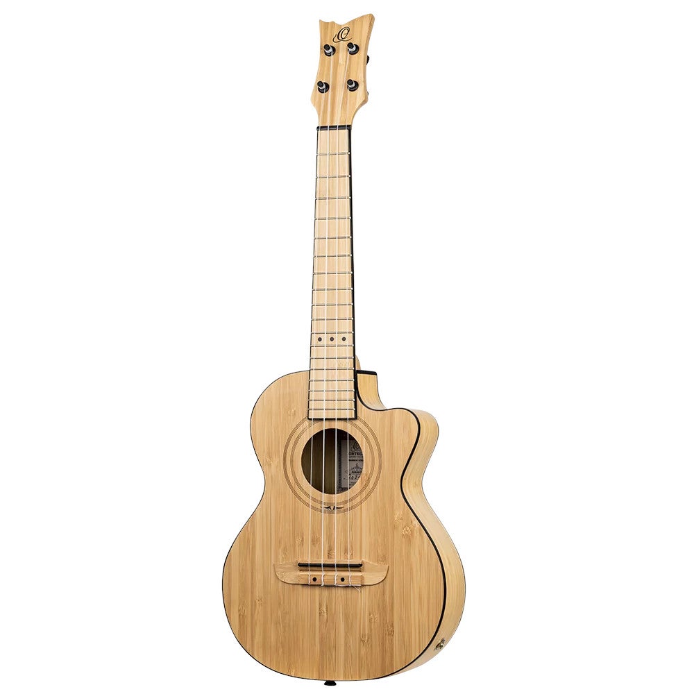 Ortega RUNAB-TE Bamboo Series Tenor Size Ukulele Natural E/A tenor ukelele met gigbag