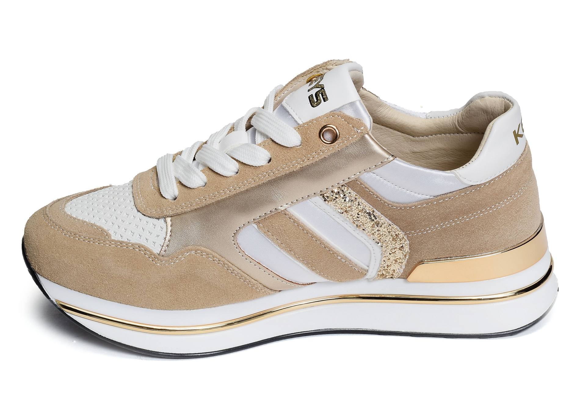 Flange beige blanc