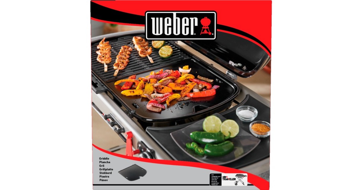 WeberBakplaat - Weber Traveler barbecue grillplaat  (Antraciet)